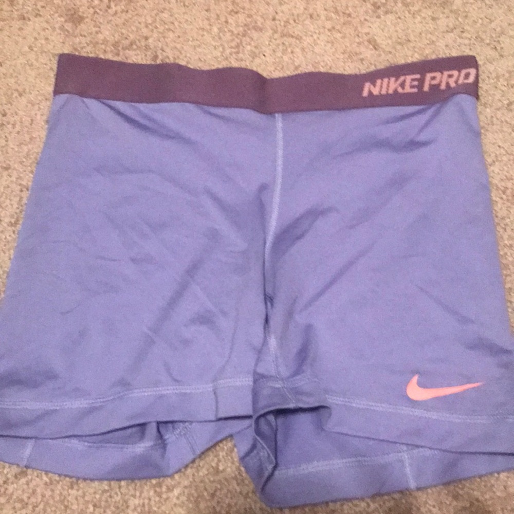 Purple Dry Fit Nike Pro Shorts